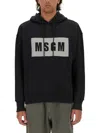 Msgm Logo Hooded Sweatshirt And Pocket