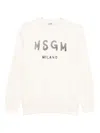 Msgm Sweatshirt With Logo In Neutral