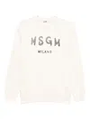 Msgm Sweatshirt With Logo In Neutral