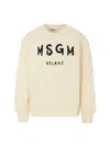 Msgm Sweatshirt With Logo In Neutral