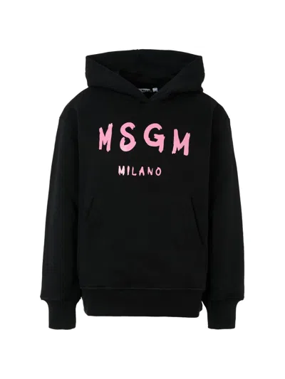 Msgm Kids' Sweatshirt With Logo In Multi