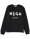 Msgm Sweatshirt With Logo In Black