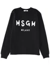 Msgm Sweatshirt With Logo In Black