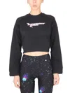 Msgm Women's Logo Crossneck Sweatshirt In Black