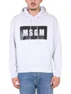 Msgm Man Sweatshirt White Size S Cotton