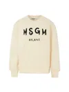 Msgm Sweatshirt With Logo In Brown