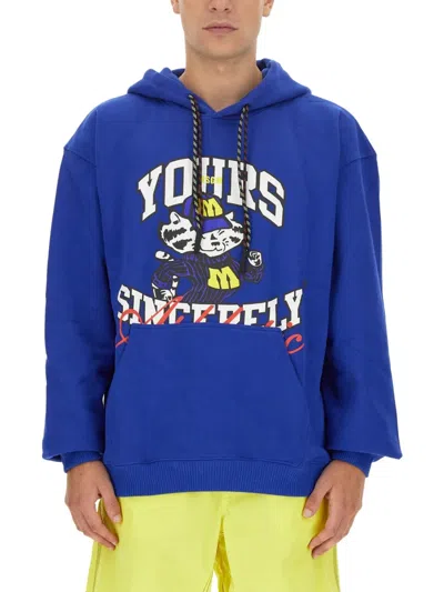 Msgm Sweatshirt With Logo In Multi