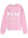 Msgm Sweatshirt With Logo In Pink