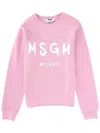 Msgm Sweatshirt With Logo In Pink