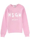 Msgm Logo-print Crew-neck Sweatshirt In Pink