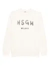 Msgm Sweatshirt With Logo In Neutral