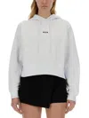 Msgm Sweatshirt With Logo In White
