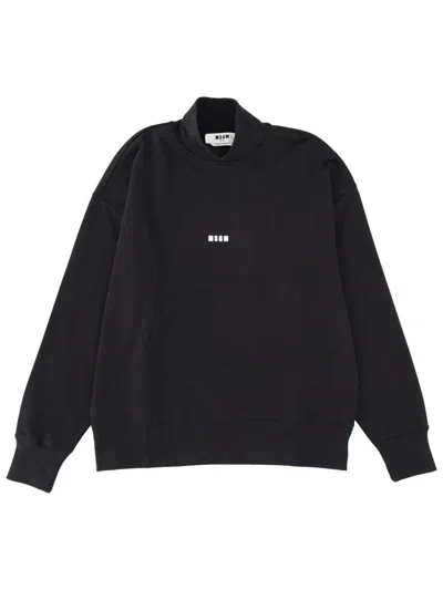 MSGM MSGM SWEATSHIRT WITH MICRO LOGO