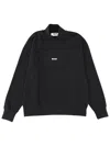 Msgm Sweatshirt With Micro Logo In Black