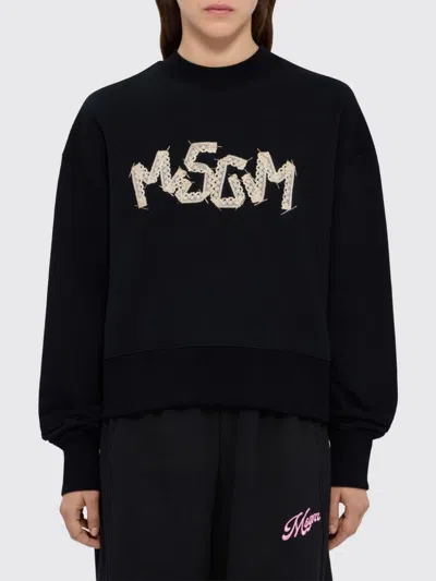 Msgm Sweatshirt Woman In Black