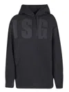Msgm Black Hooded Sweatshirts In Black