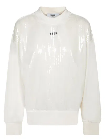 Msgm Sweatshirts In White