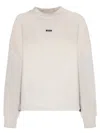 Msgm Roundneck Sweatshirt In White