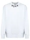 Msgm Logo-print Cotton Sweatshirt In White
