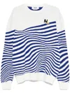 Msgm Cotton Sweater In White