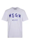 Msgm Logo-print Crew Neck Cotton T-shirt