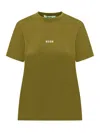 Msgm Logo-print T-shirt In Green