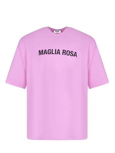Msgm T-shirt In Purple