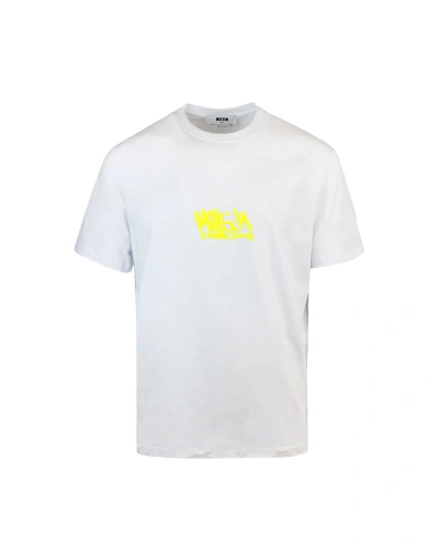 Msgm T-shirt Bianca Logo Error 404 In 1
