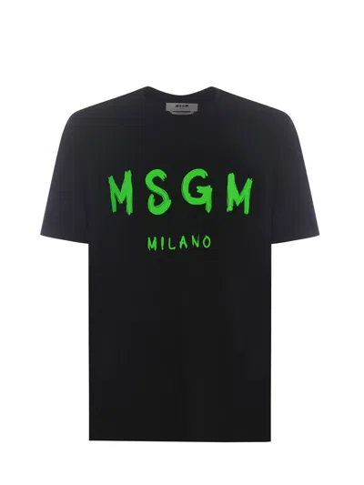Msgm T-shirt In Black