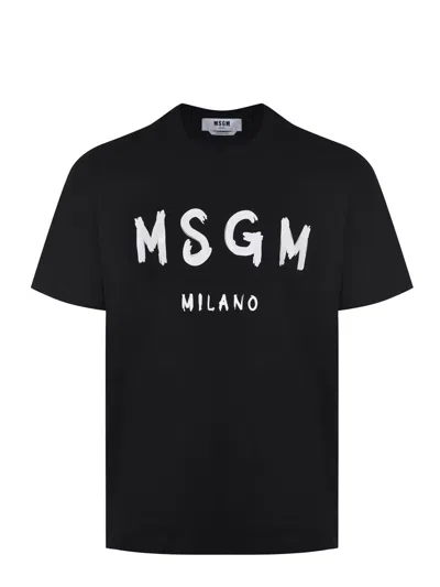 Msgm T-shirt In Black