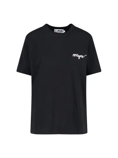 Msgm T-shirt In Black