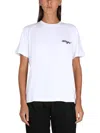 Msgm White Embroidered T-shirt In Multicolor