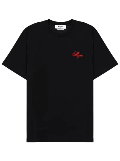 Msgm T Shirt Con Logo In Black