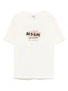 Msgm Short-sleeved T-shirt In Cream