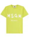 Msgm T-shirt Con Logo In Green