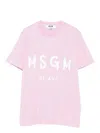 Msgm Logo Print Cotton T-shirt Clothing In Multi