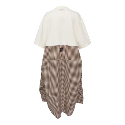 Msgm T-shirt Dress With Details In Multi