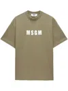 Msgm Logo-print T-shirt In Verde