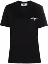 Msgm Logo Crew Neck Short Sleeve T-shirt In Black