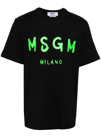 Msgm T-shirt Logo In ブラック