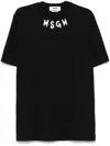 Msgm Logo Crew Neck T-shirt In Black  