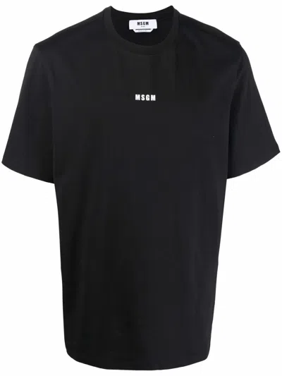 Msgm T-shirt Logo In Black