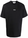 Msgm Black Cotton T-shirt In Black  