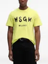 Msgm Logo-detail T-shirt In Yellow