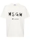 Msgm T-shirt Logo In Neutral