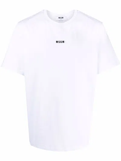 Msgm T-shirt Logo In White