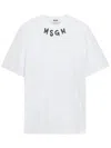Msgm Brushstroke-logo T-shirt In White