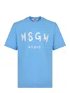Msgm T-shirt Made Of Cotton. In Light Blue
