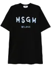 Msgm T-shirt-minikleid In Schwarz