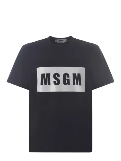 Msgm T-shirt  In Blue